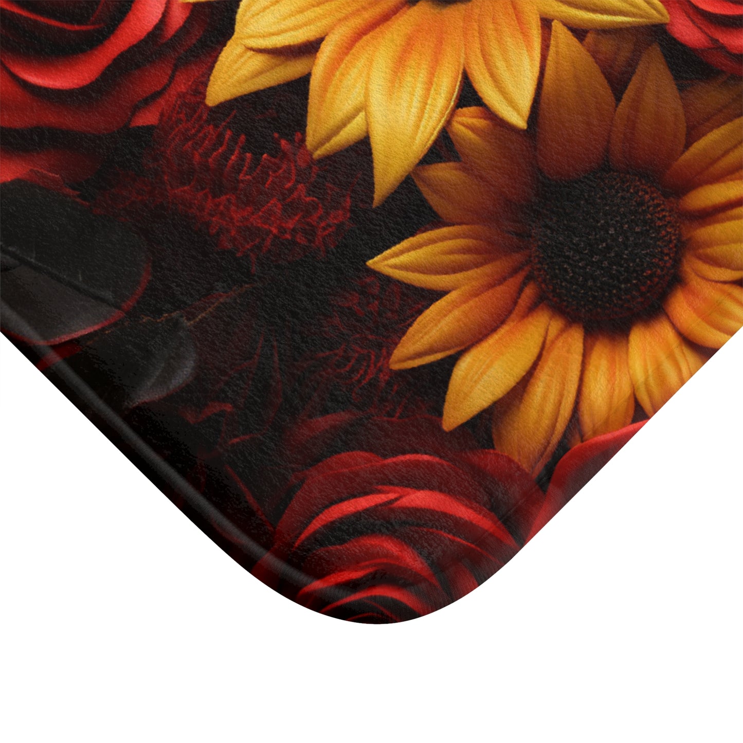 Sunflowers and Roses Bath Mat